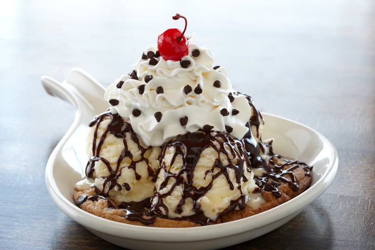 Cookie Monster Ice Cream Dessert